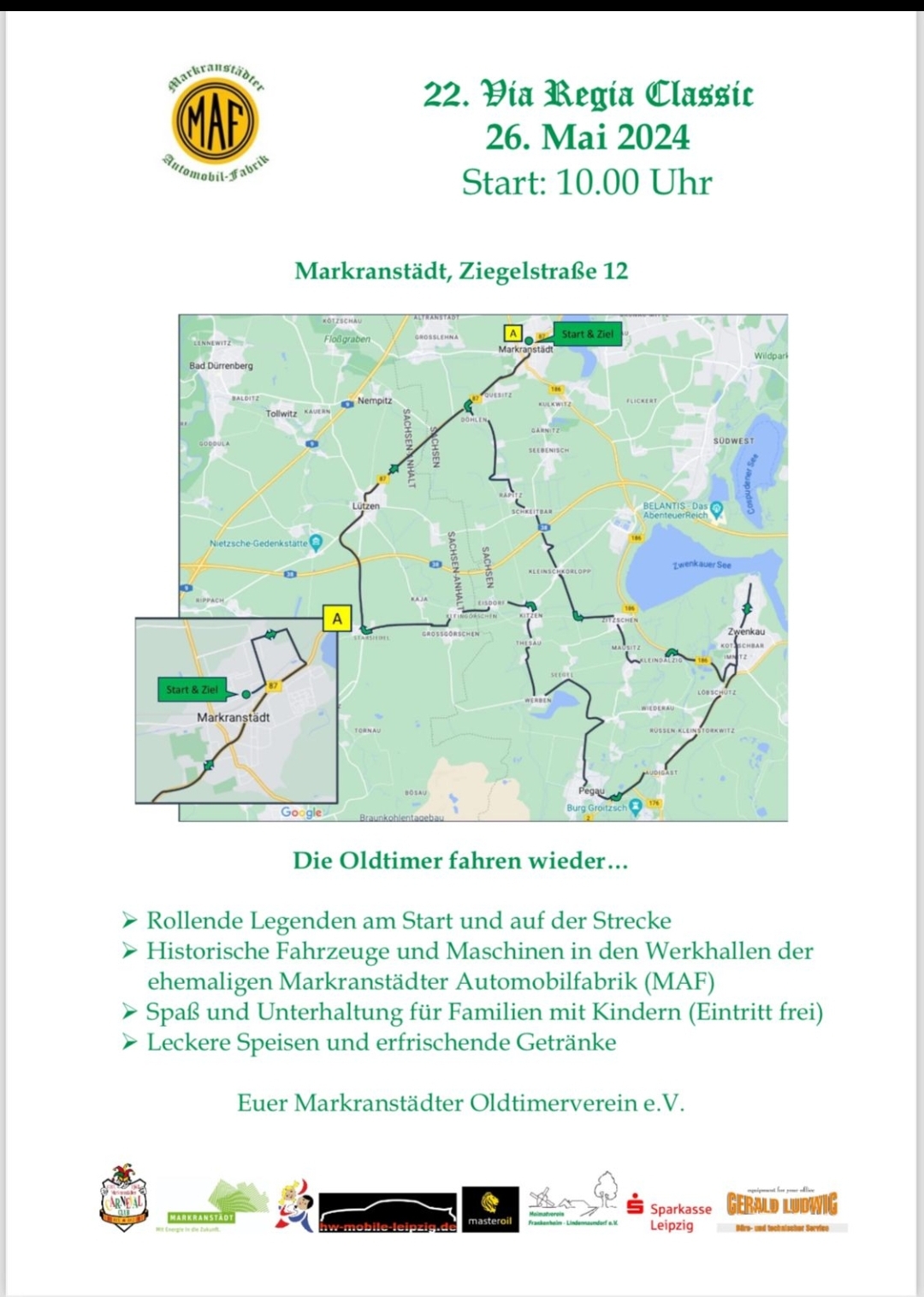 Die 22. Via Regia Classic führt wieder durch unsere Ortschaften