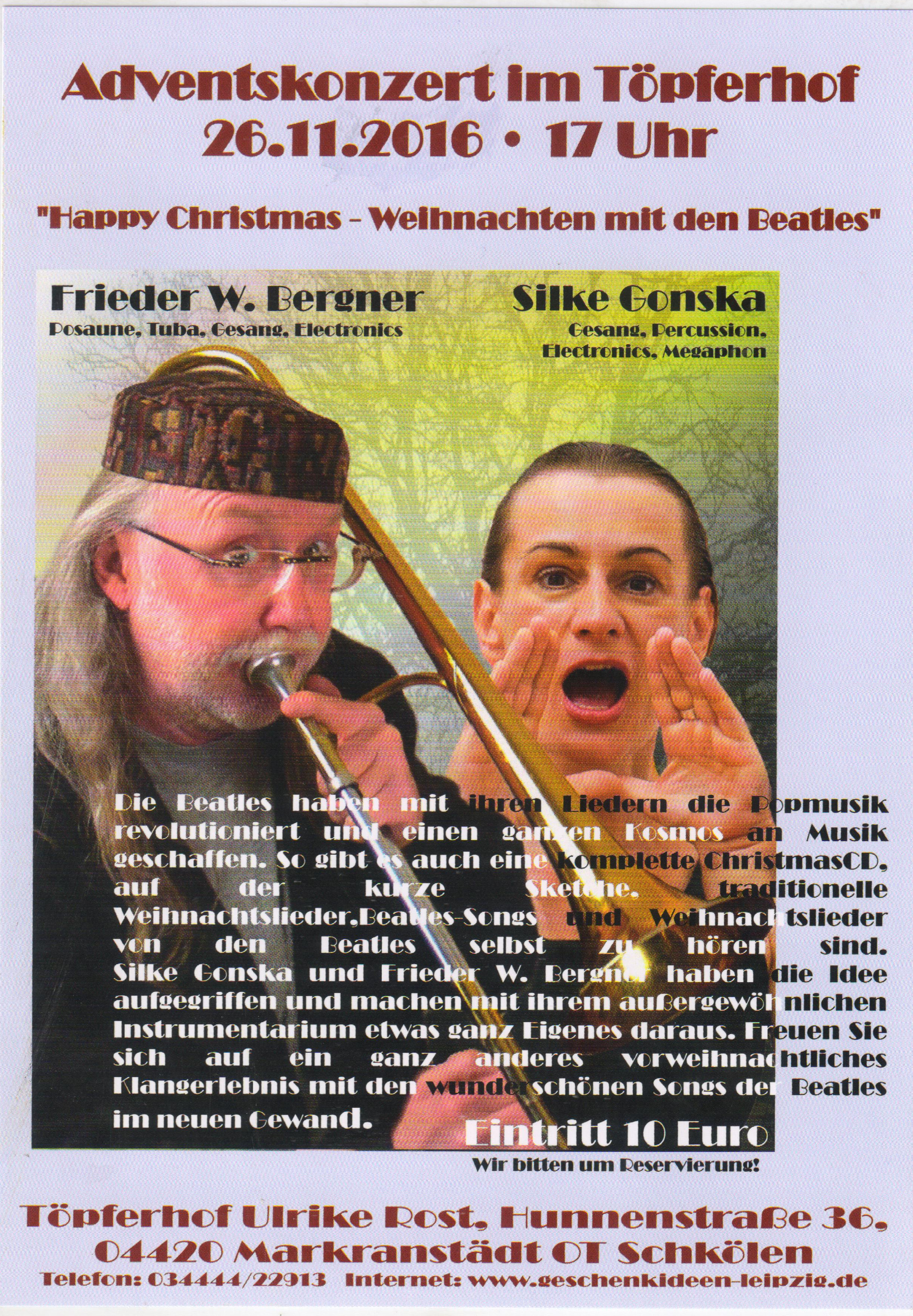 Advent Konzert Töpferh. 26.11.2016